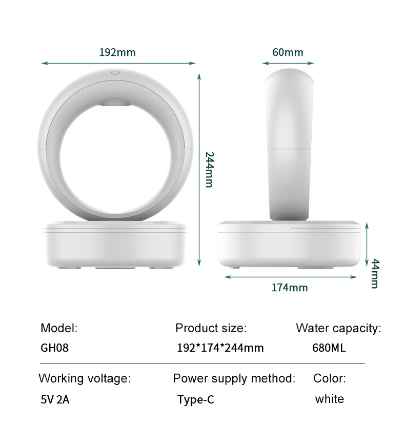 Humidificador Anti-Gravidade – Efeito Água Flutuante
